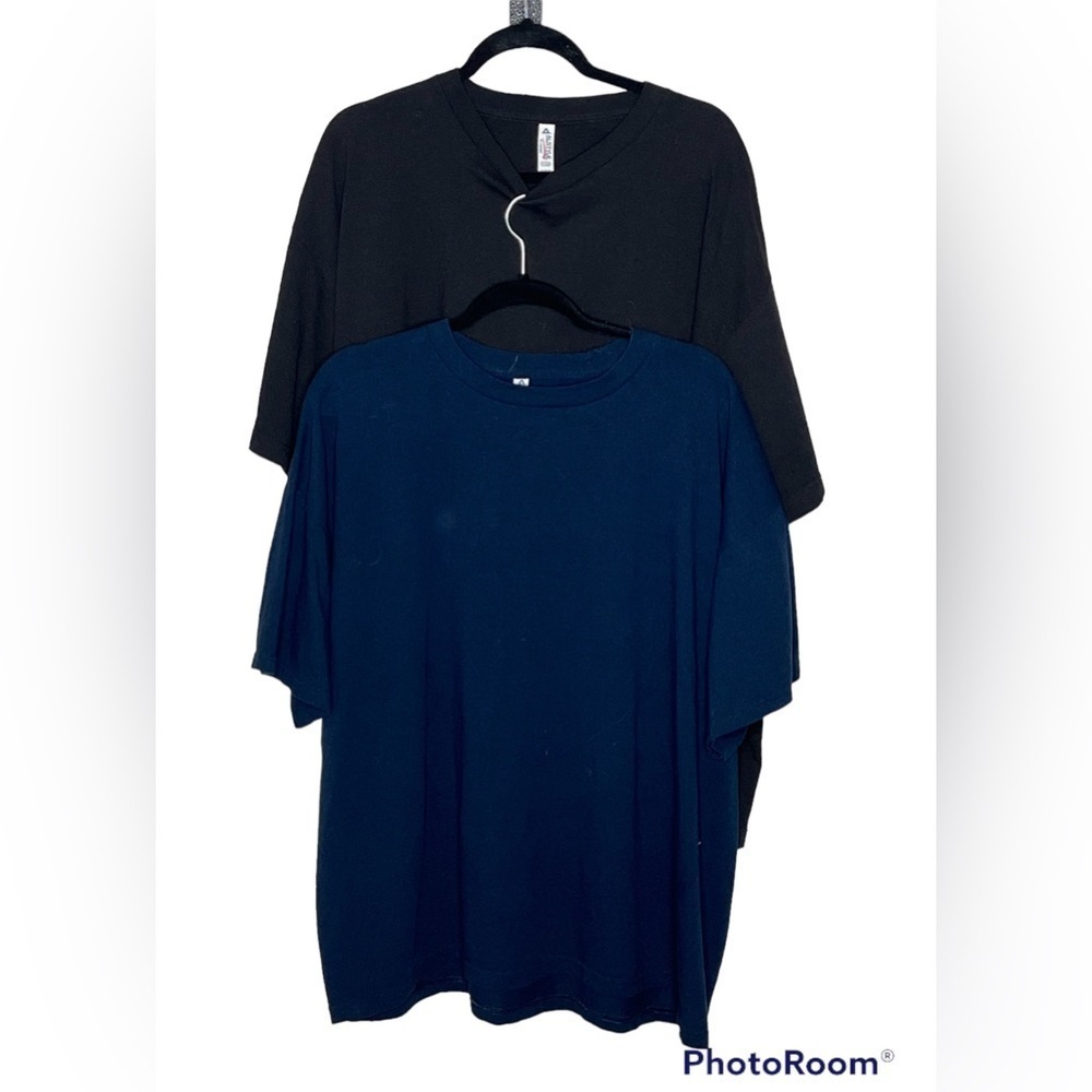 Alstyle 2PC Bundle Black/ Blue T-shirt Sz 2XL